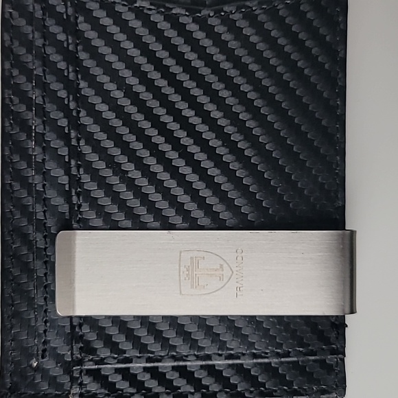 Men's black Wallet with money clip NWOT - Picture 6 of 7